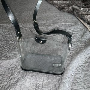 Brandy Melville Clear Purse W/ Black Strap